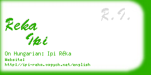 reka ipi business card